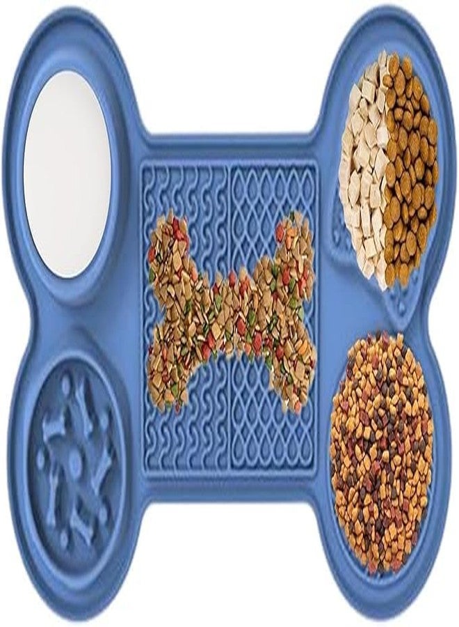 JAMBUVANTI Multifunctional Pet Food Bowl Licking Pad 6 in 1 Different Pattern Dog and Cat Suction Cup Slow Food Pads Dog and cat Specific Lick Mat Slow Feeder Pet Food Bowl Licking Pads Multicolour - Image 1